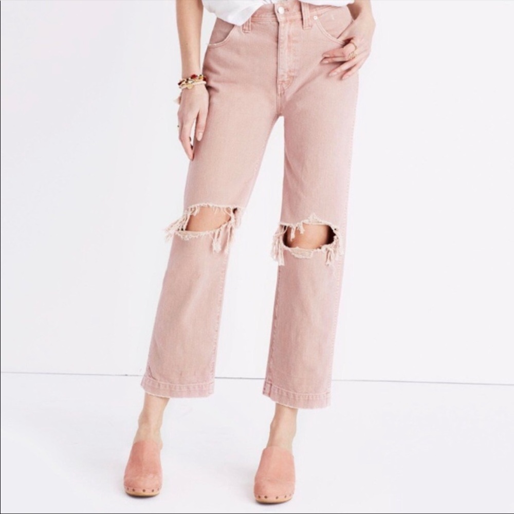 Madewell x Where I was from blush pink pants